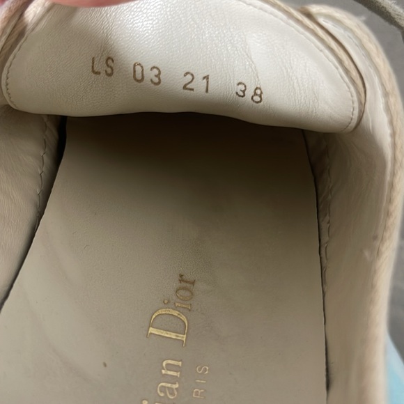 Dior Women's Blue and Cream Sneakers - Picture 8 of 8
